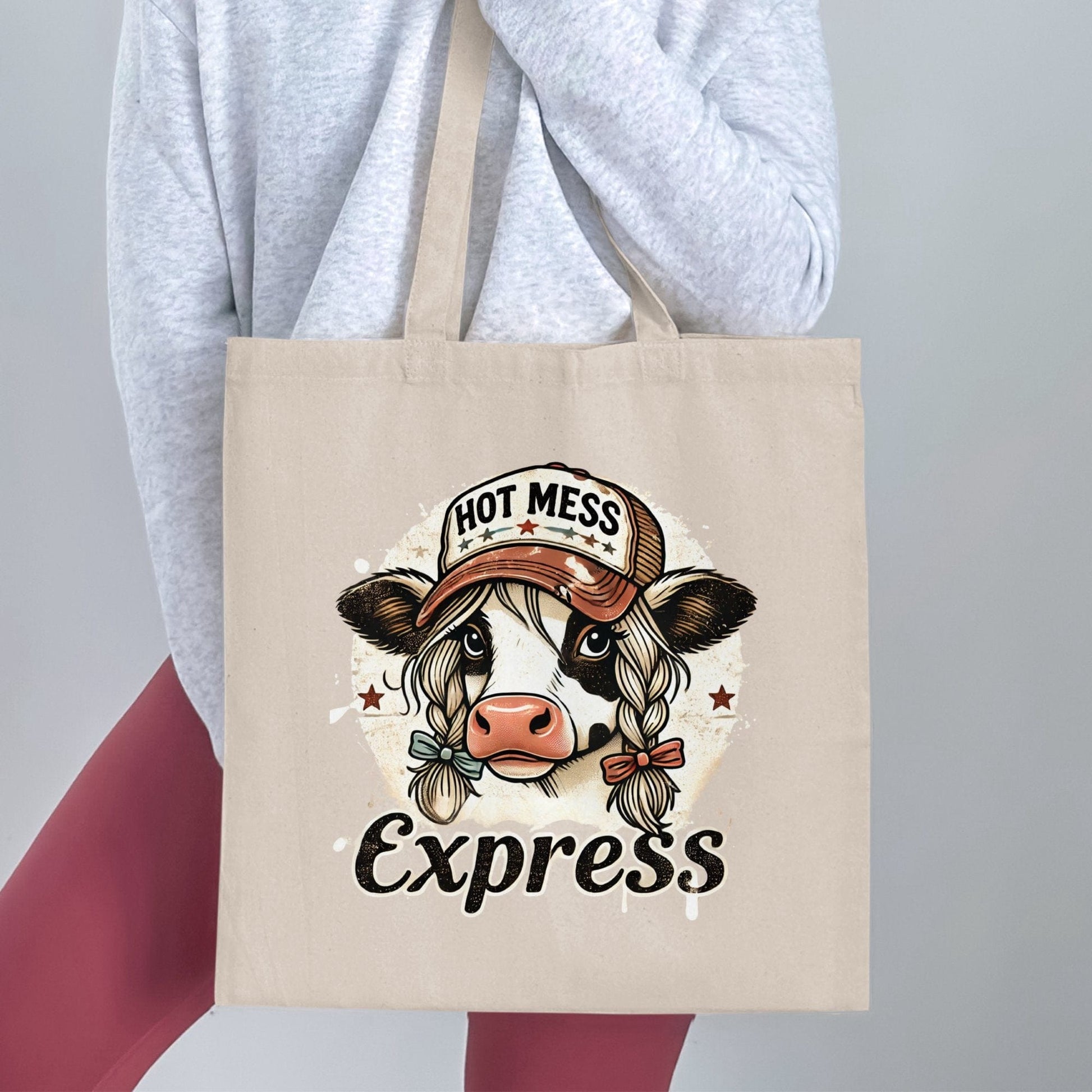 Hot Mess Express Cow Print Tote Bag product