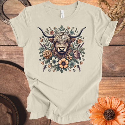 Highland Cow Floral Graphic Tee product type