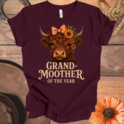 Grand-Moo-Ther Of The Year Cow Themed Shirt Product