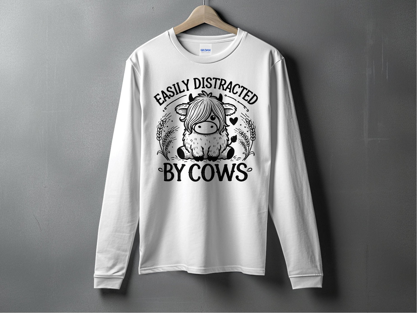 Easily Distracted By Cows Graphic Long Sleeve product type