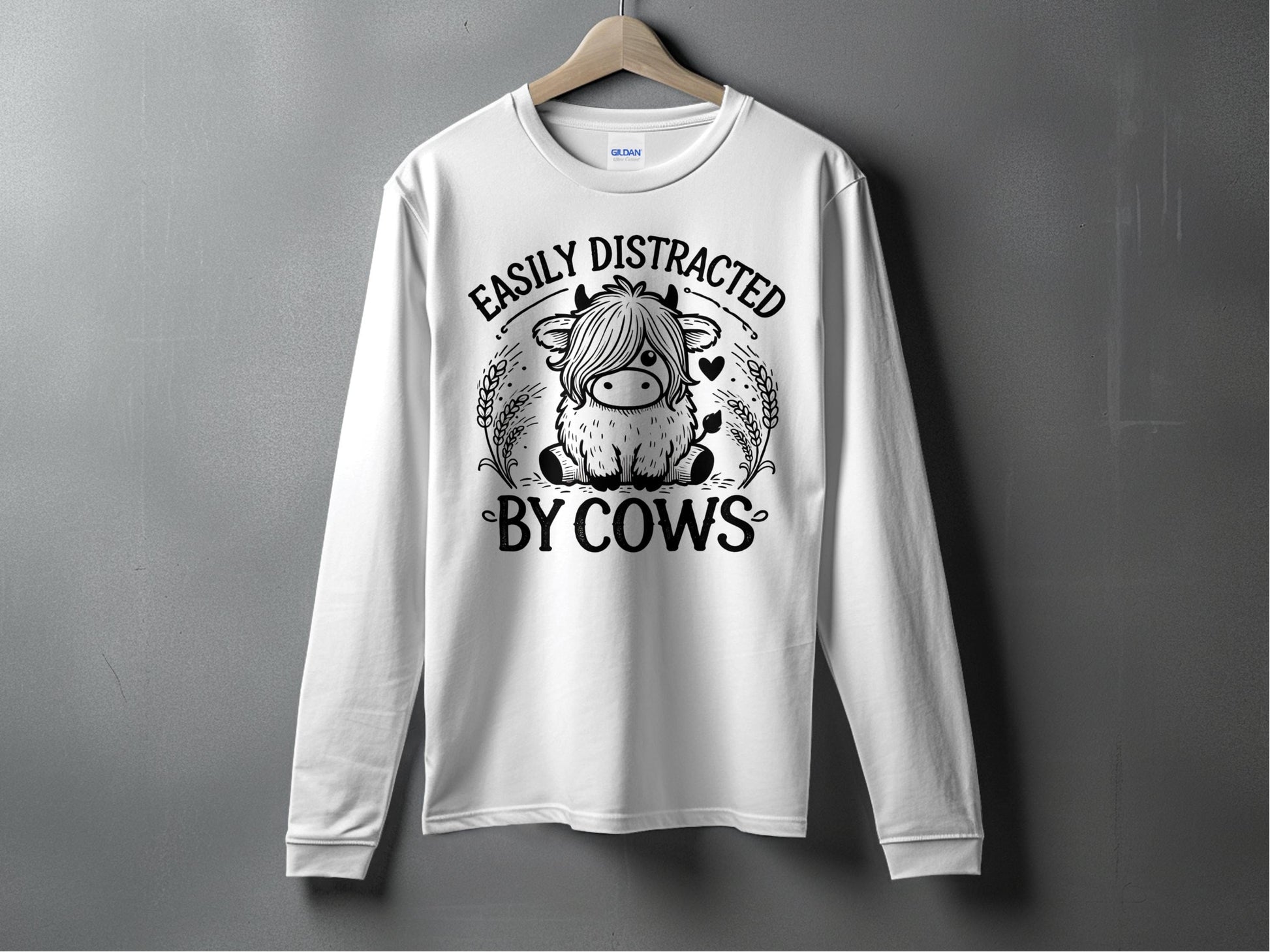 Easily Distracted By Cows Graphic Long Sleeve product type