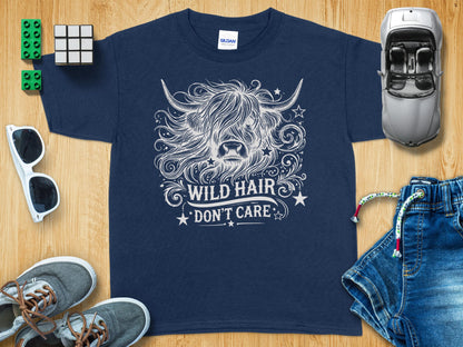 Wild Hair Don't Care Cute Highland Cow T-shirt product