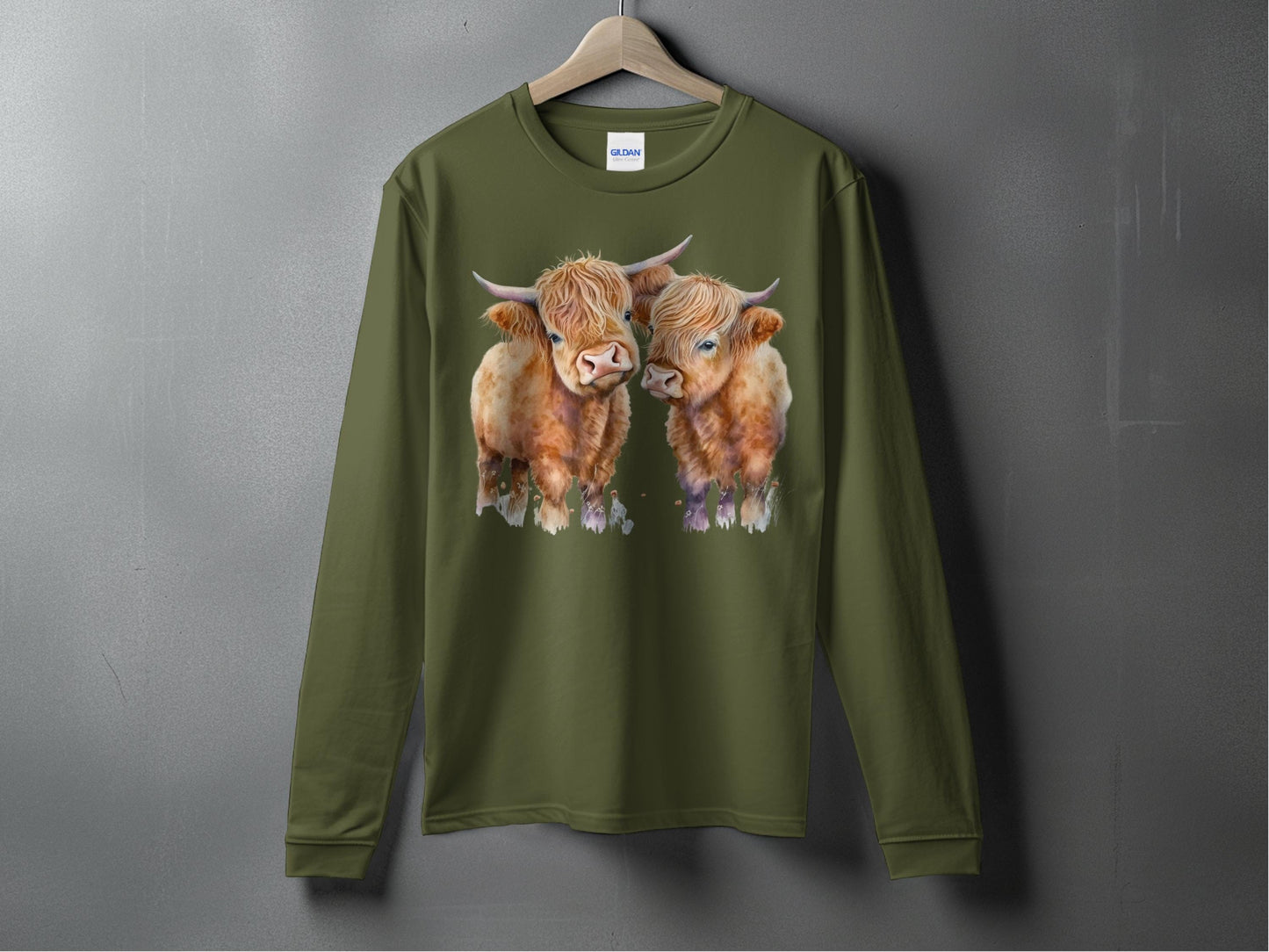 Adorable Highland Cow Long Sleeve Shirt product