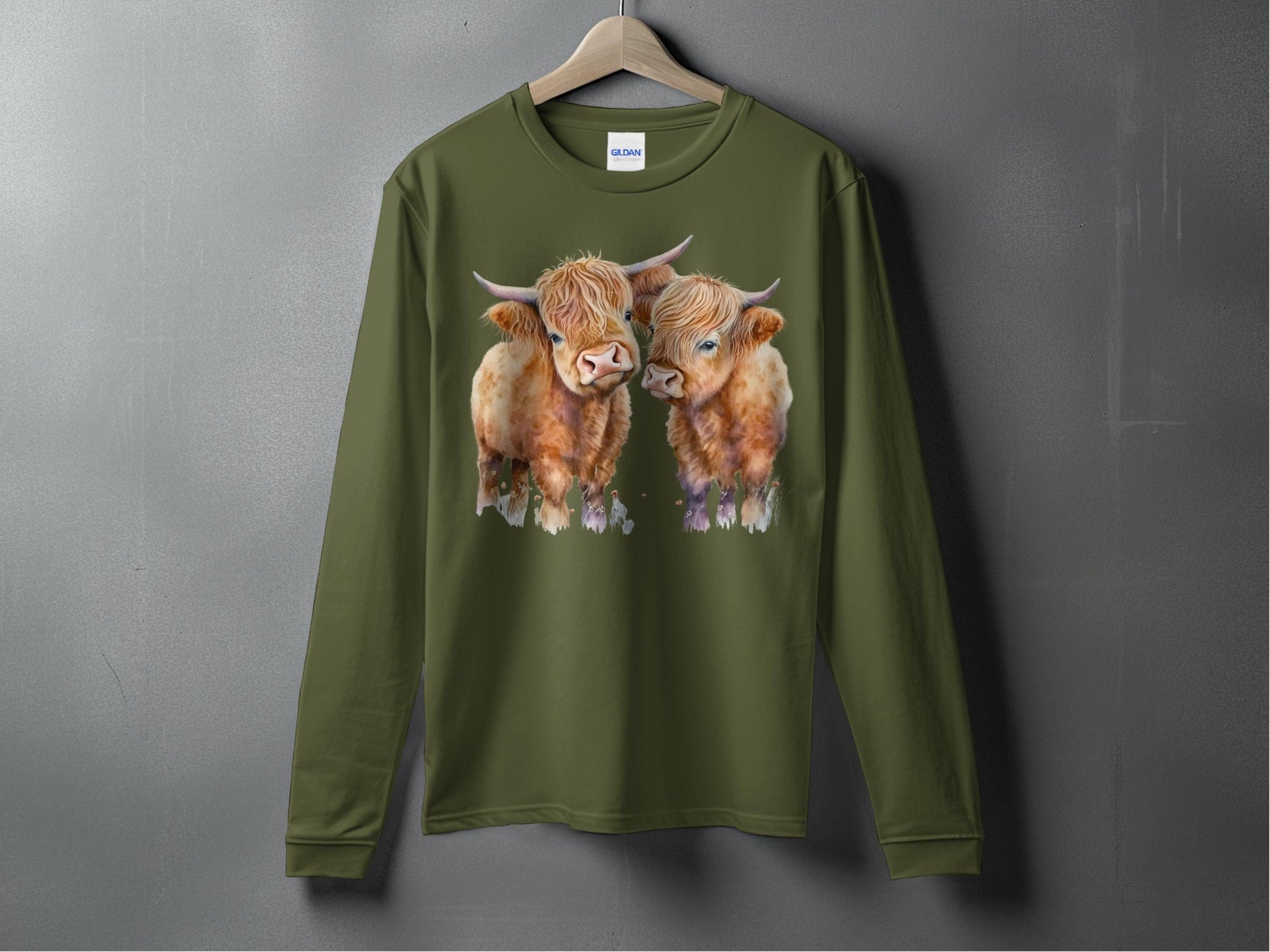 Adorable Highland Cow Long Sleeve Shirt product