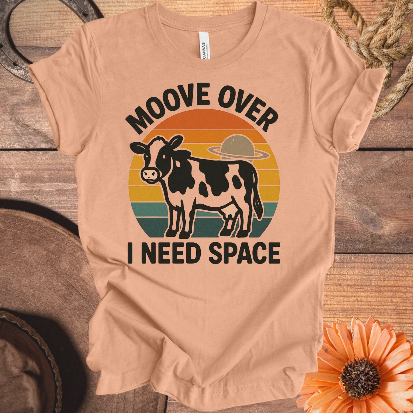 Moove Over I Need Space Funny Cow Shirt product