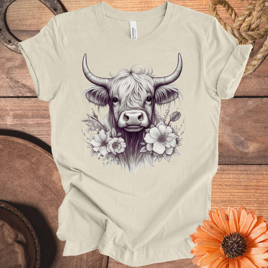 Highland Cow Graphic Tee Unique T-Shirt product type
