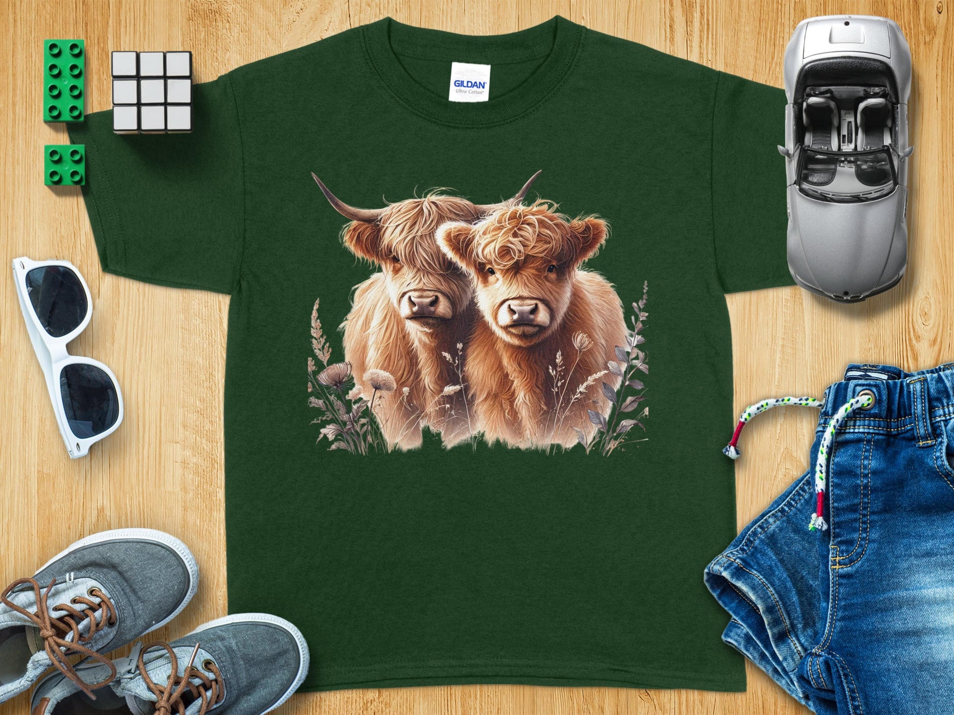 Highland Cows Graphic Design Short Sleeve product type
