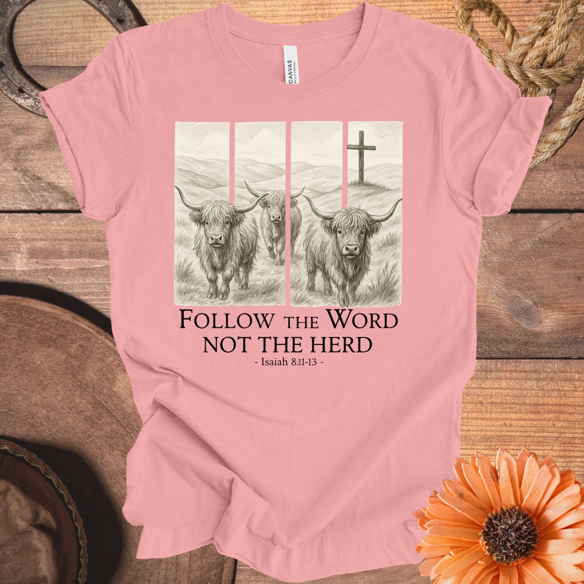 Follow the Word Not the Herd Isaiah 8413 shirt product