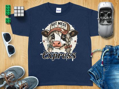 Hot Mess Express Cow Print Graphic T-Shirt product type