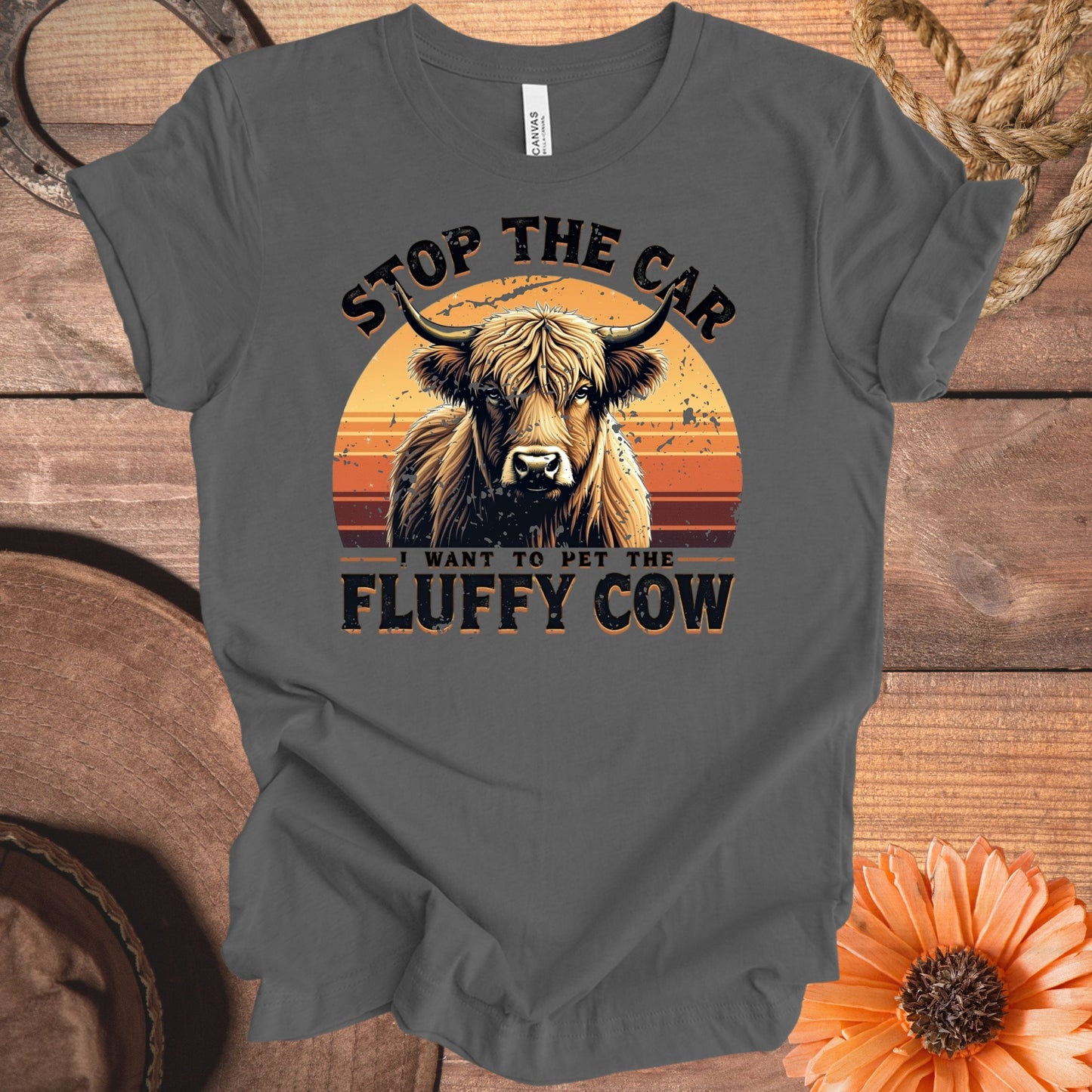 Stop the Car Want to Pet the Fluffy Cow Shirt product type