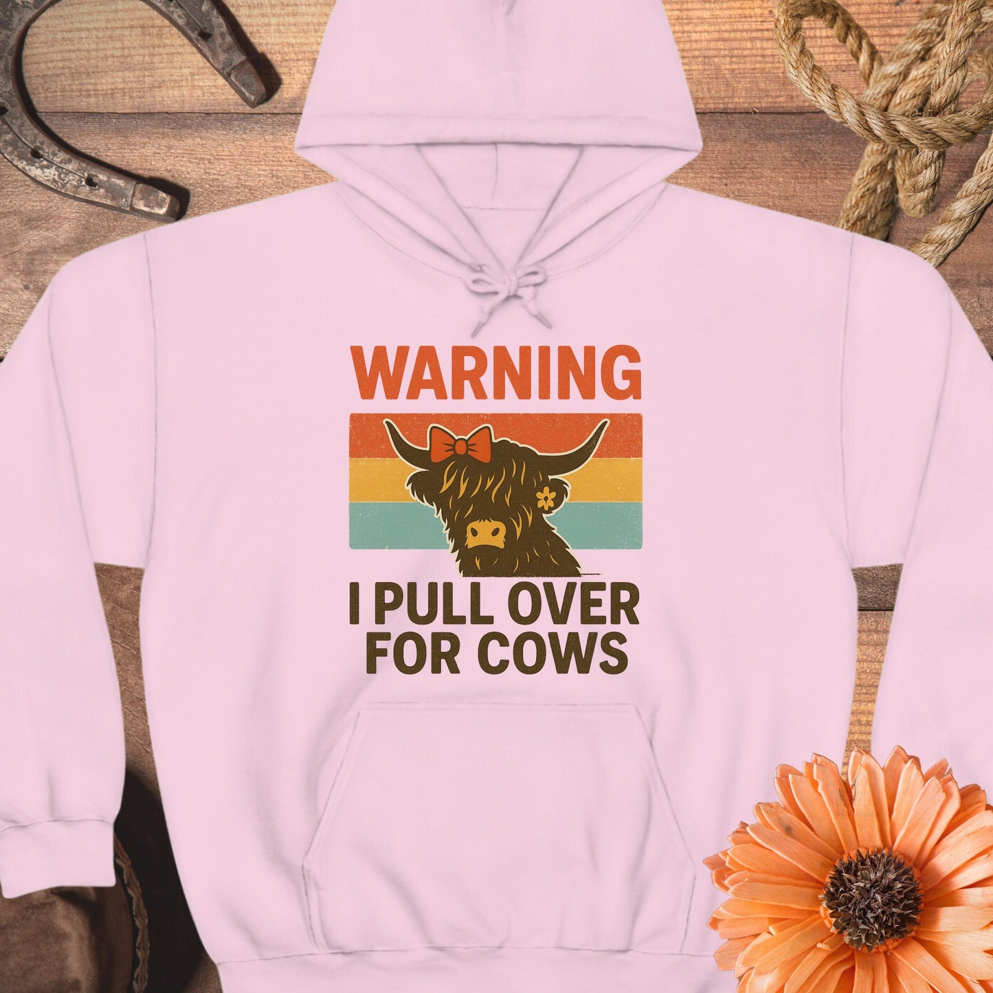 Warning I Pull Over For Cows Novelty Hoodie product