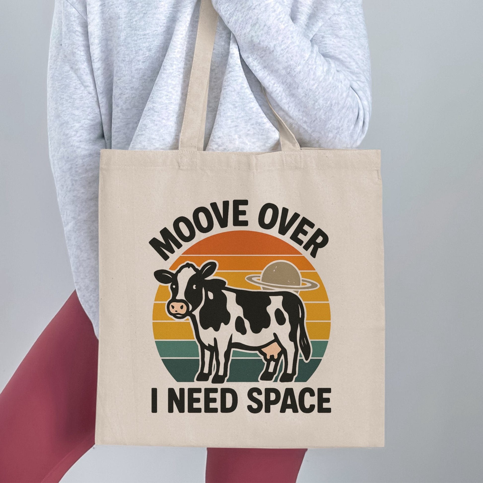 Moove Over I Need Space Printed Tote Bag product