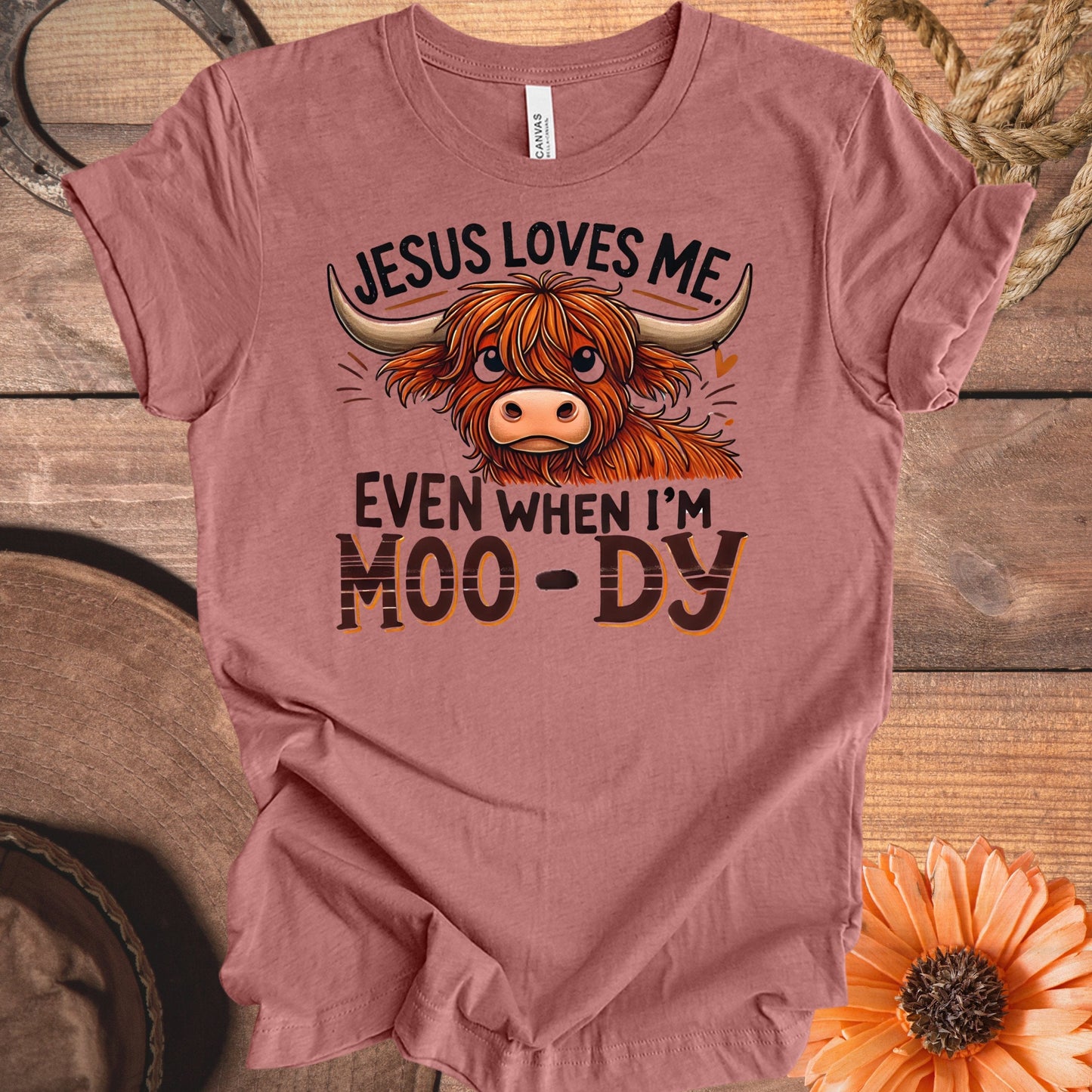 Jesus Loves Me Even When I'm Moody T-shirt product