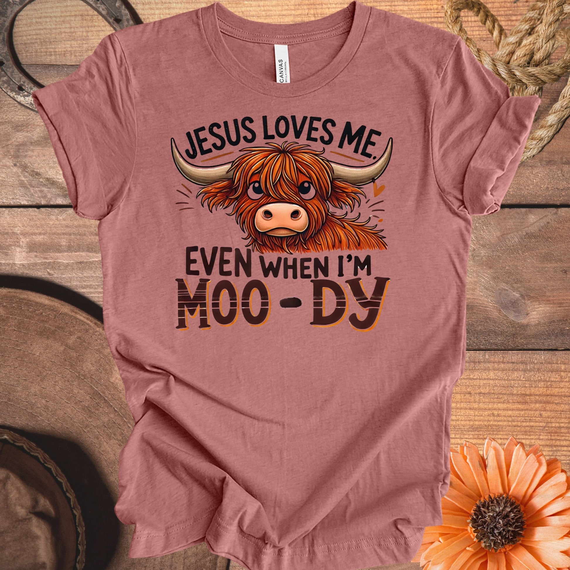 Jesus Loves Me Even When I'm Moody T-shirt product