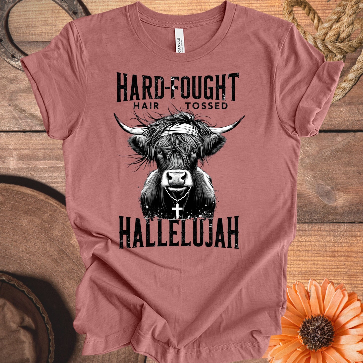 Hard Fought Hair Tossed Hallelujah Shirt product type