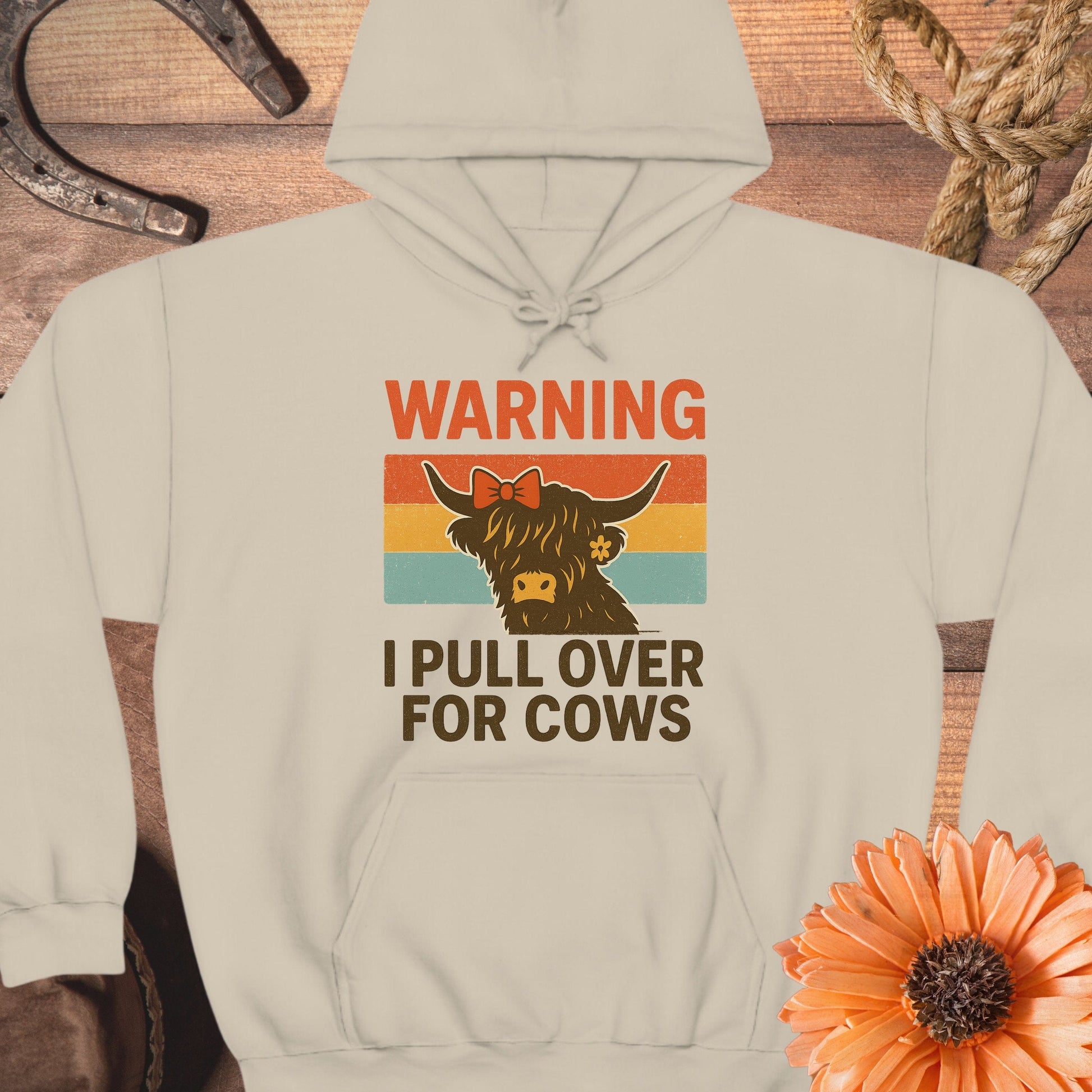 Warning I Pull Over For Cows Hoodie product