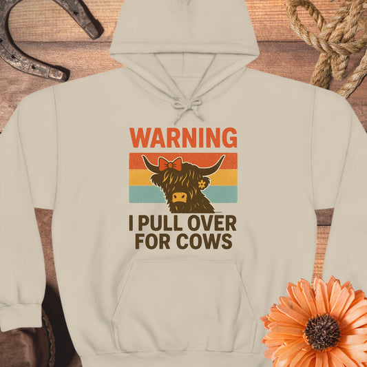 Warning I Pull Over For Cows Hoodie product