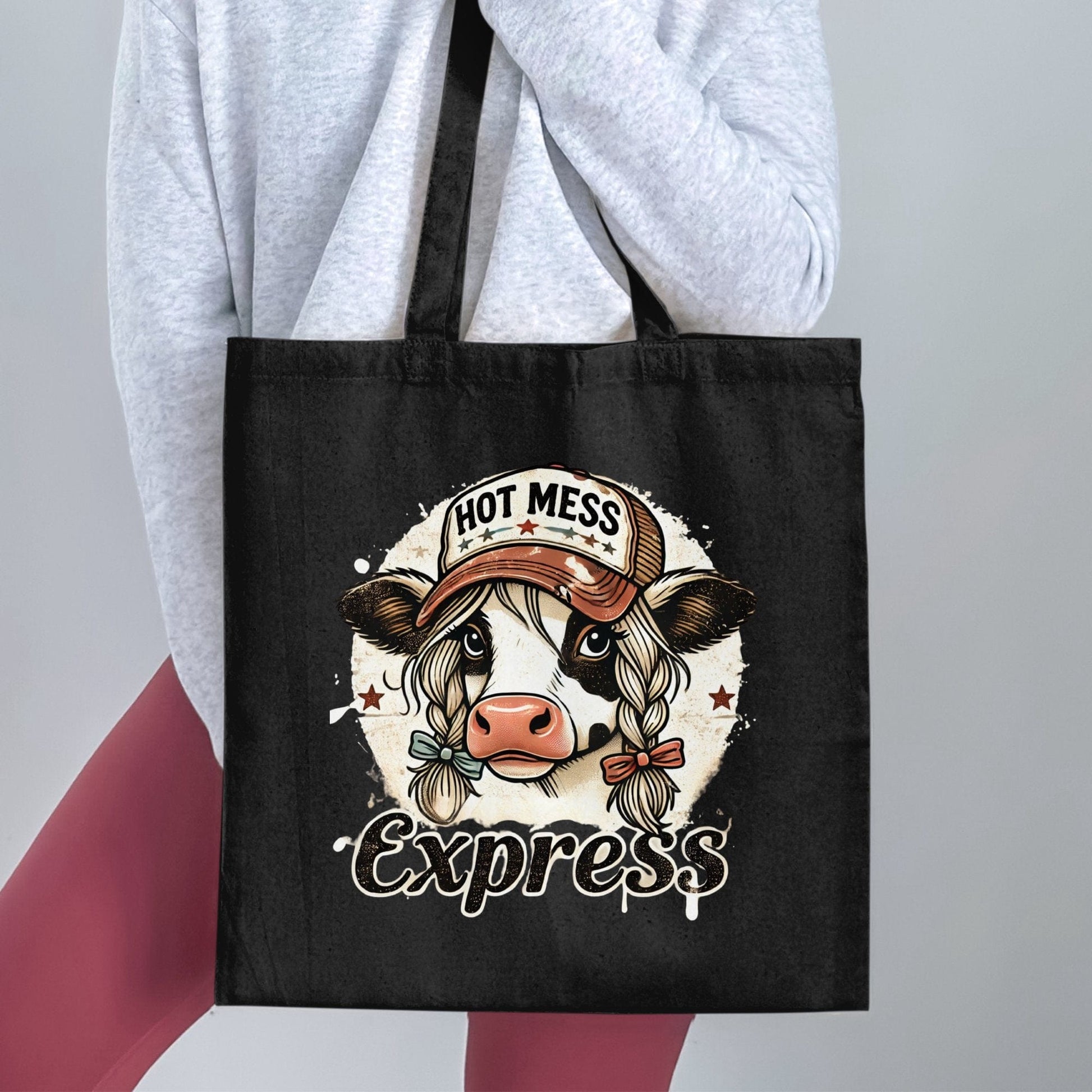 Hot Mess Express Cow Design Tote Bag Product