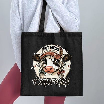 Hot Mess Express Cow Design Tote Bag Product