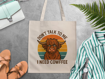Don't Talk to Me I Need Cowffee Graphic Bag product