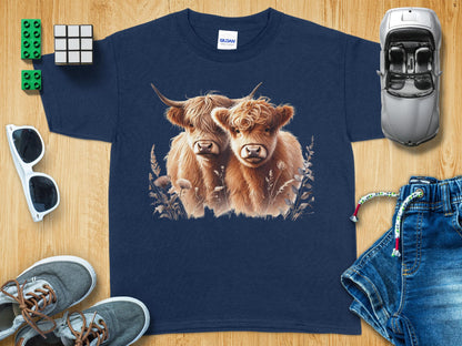 Cute Highland Cows Graphic Tee for Casual Wear product