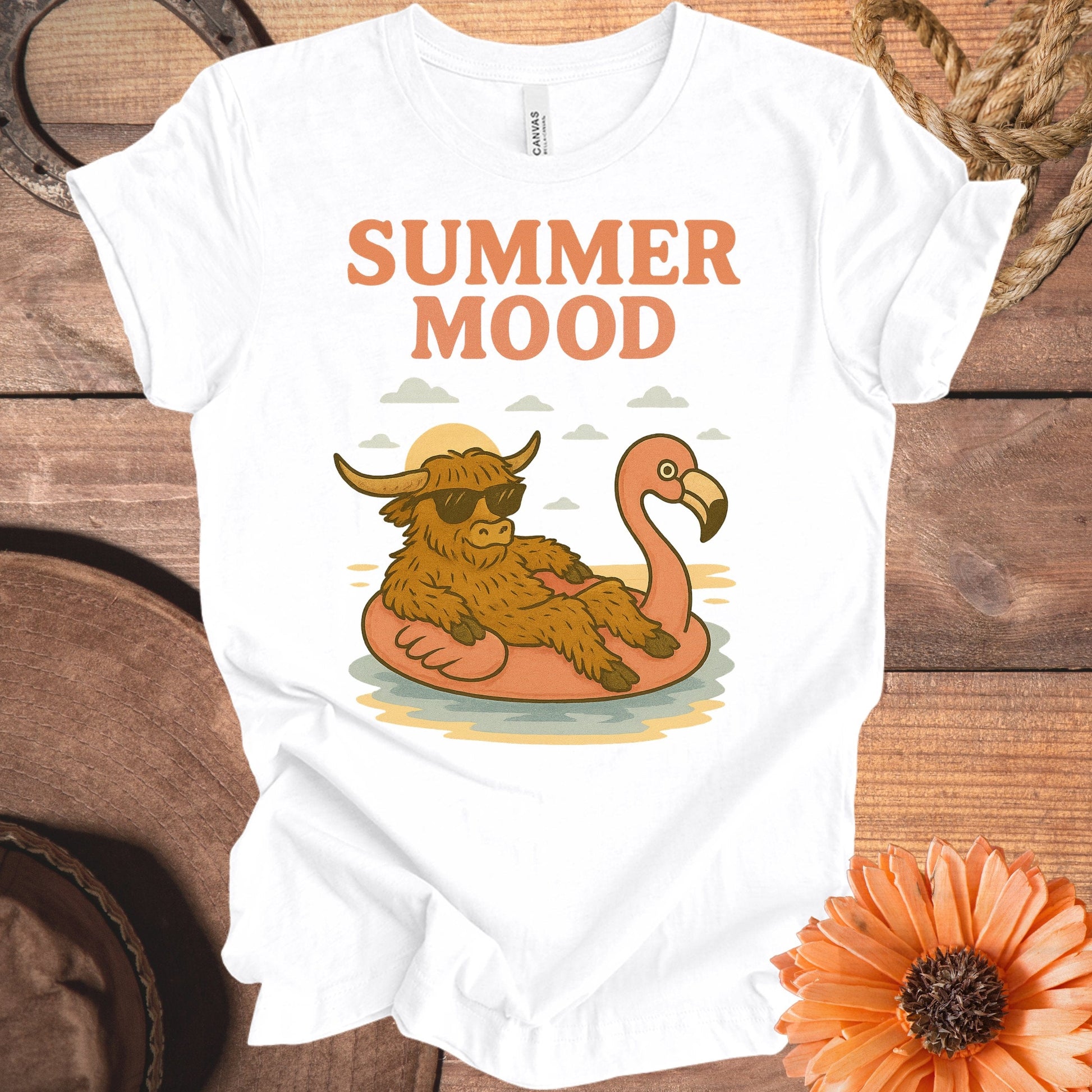 Summer Mood Highland Cow in Inflatable Product