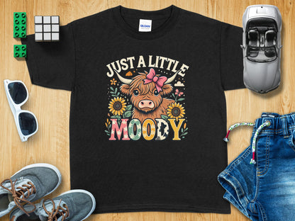 Just a Little Moody Cow Graphic Tee Shirt product