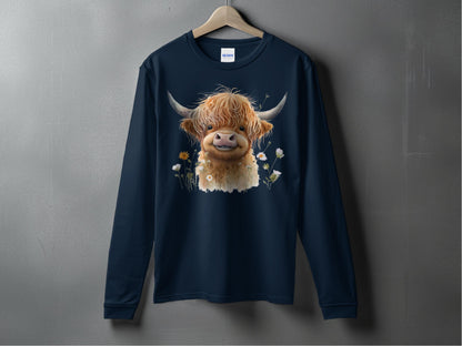 Highland Cow Long Sleeve Shirt for Women Men product type