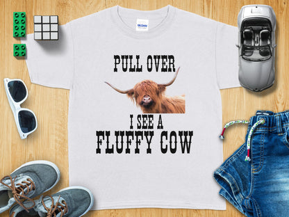 Funny Pull Over I See a Fluffy Cow T-shirt product