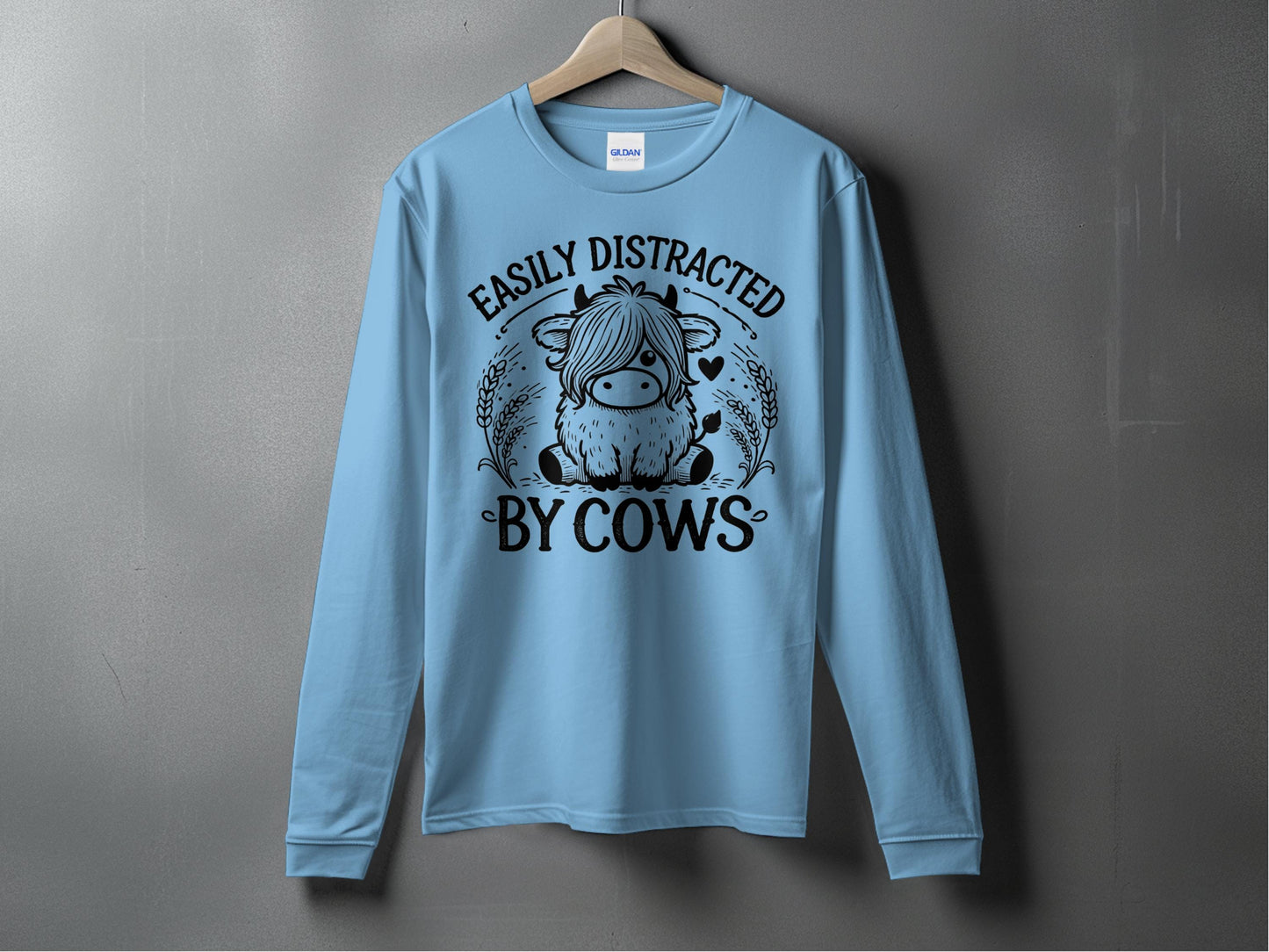 Easily Distracted By Cows Long Sleeve Shirt product type