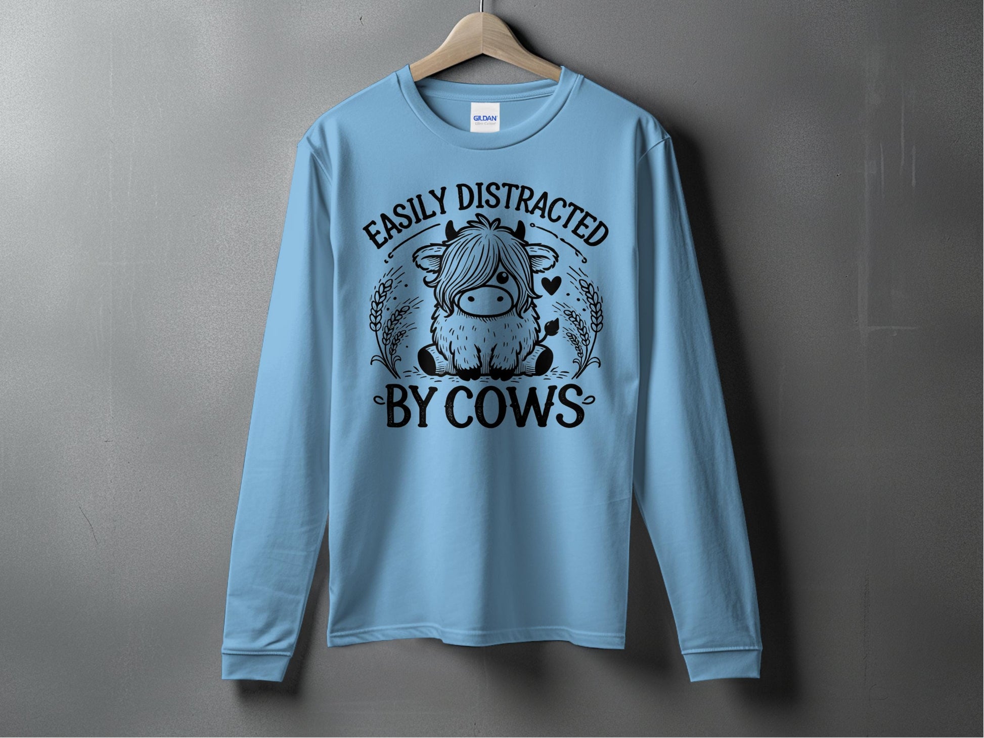 Easily Distracted By Cows Long Sleeve Shirt product type