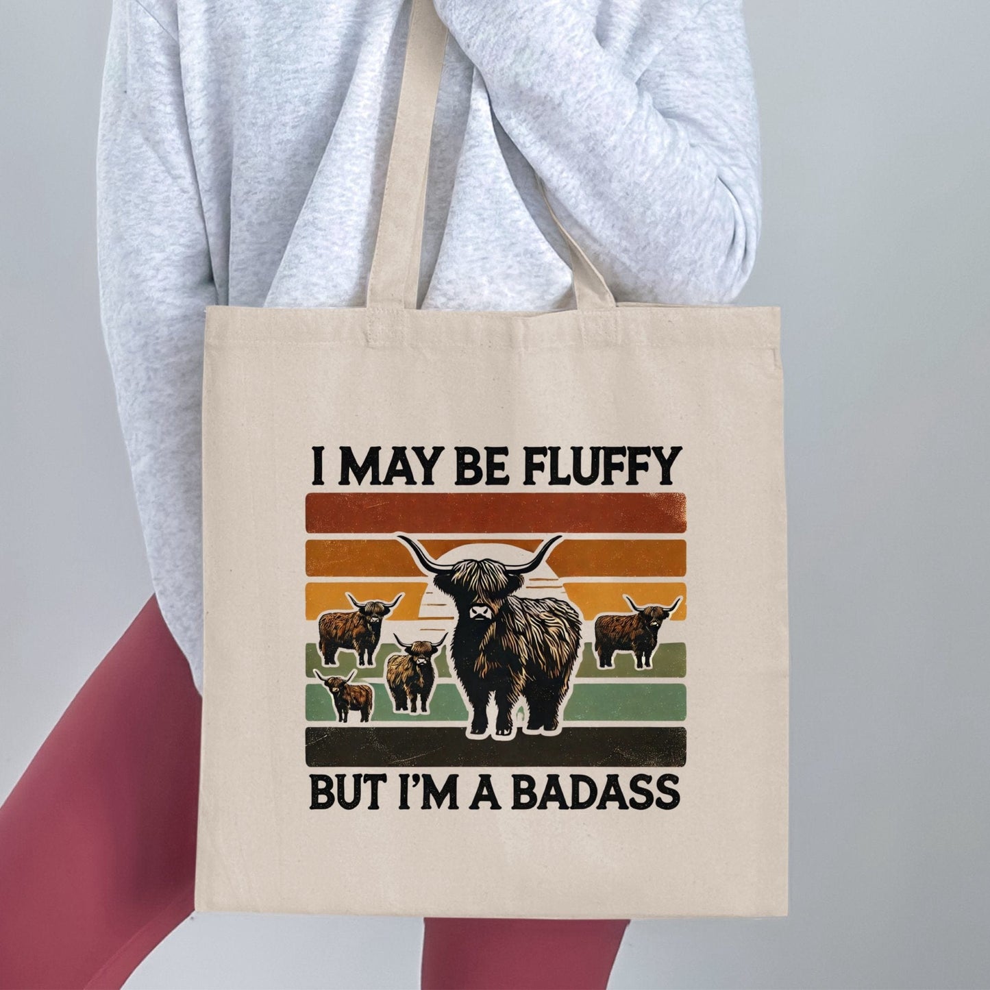 I May Be Fluffy But I'm A Badass Tote Bag product type