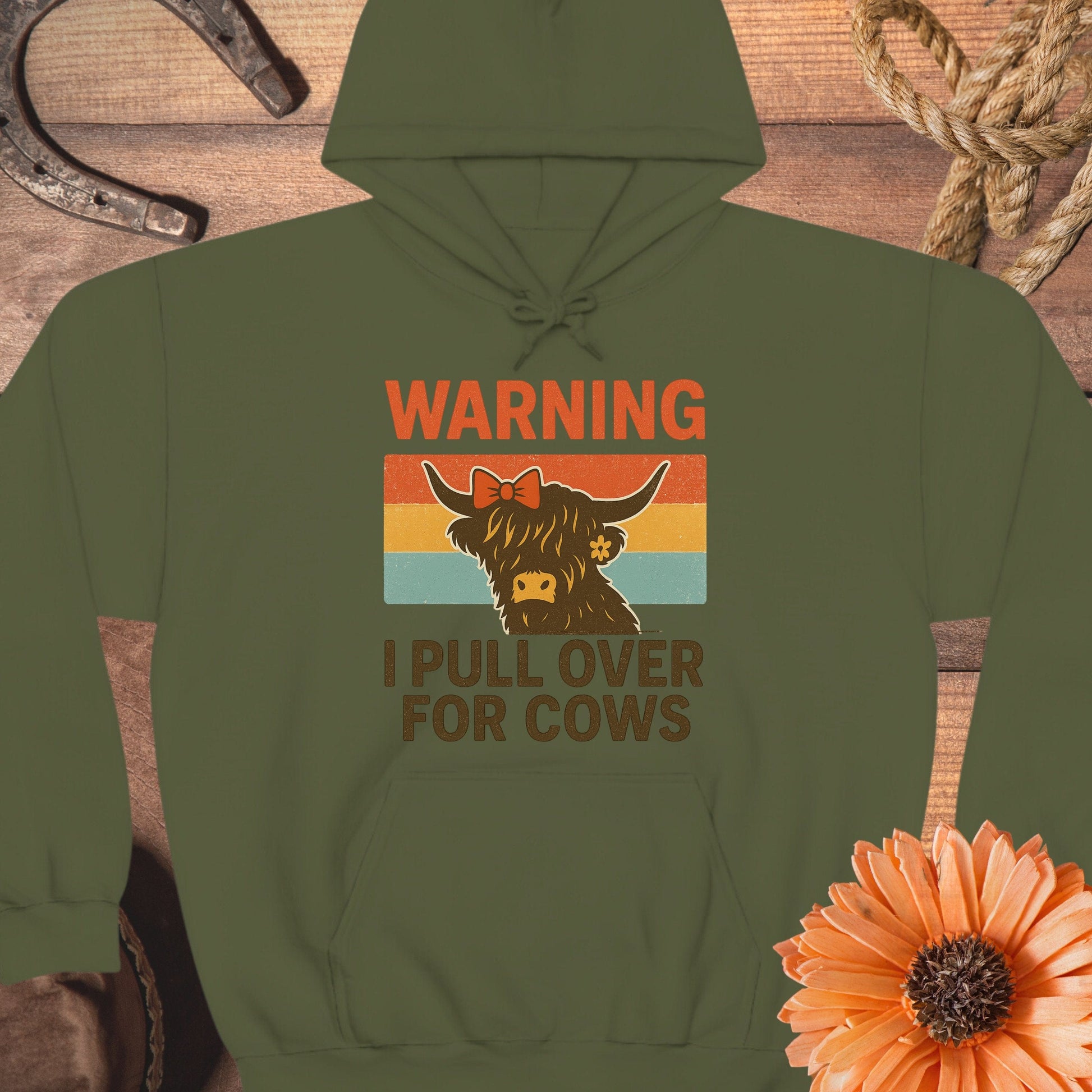 Warning I Pull Over For Cows Hoodie product type