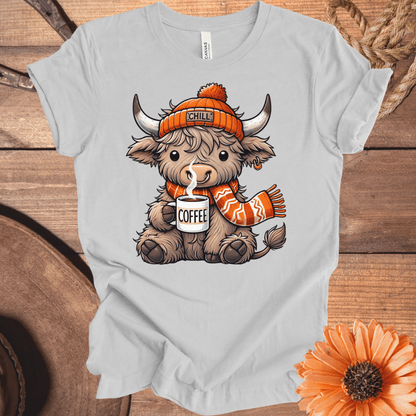 Coffee & Chill Highland Cow T-Shirt