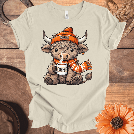 Coffee & Chill Highland Cow T-Shirt