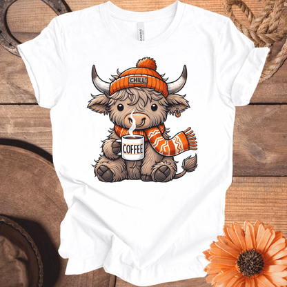 Coffee & Chill Highland Cow T-Shirt