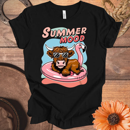 Summer Mood Graphic Tee Shirt Cow Flamingo Product