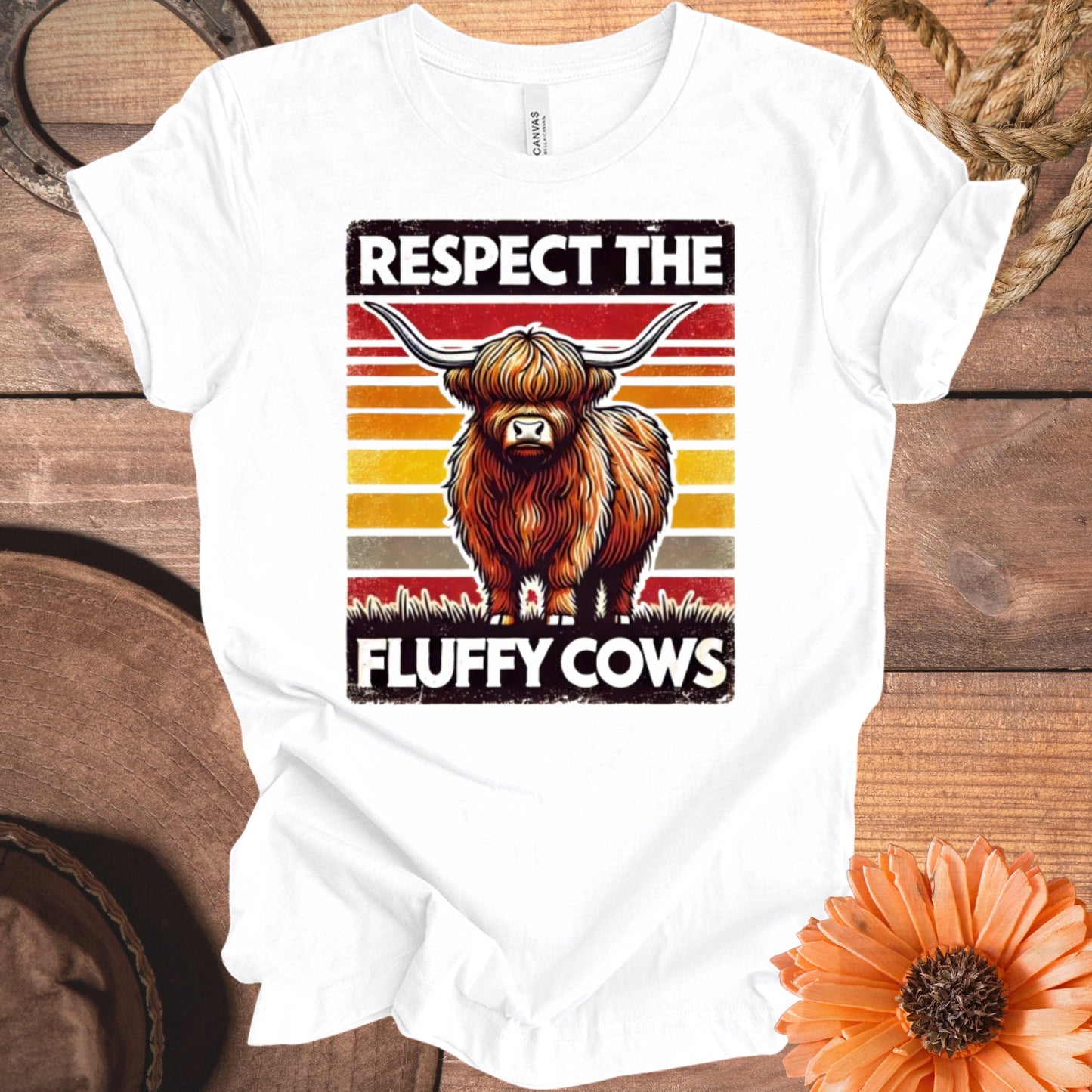 Respect The Fluffy Cows Retro Style Graphic product