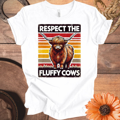 Respect The Fluffy Cows Retro Style Graphic product