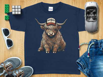 Highland Cow with Patriot Hat Graphic Shirt product