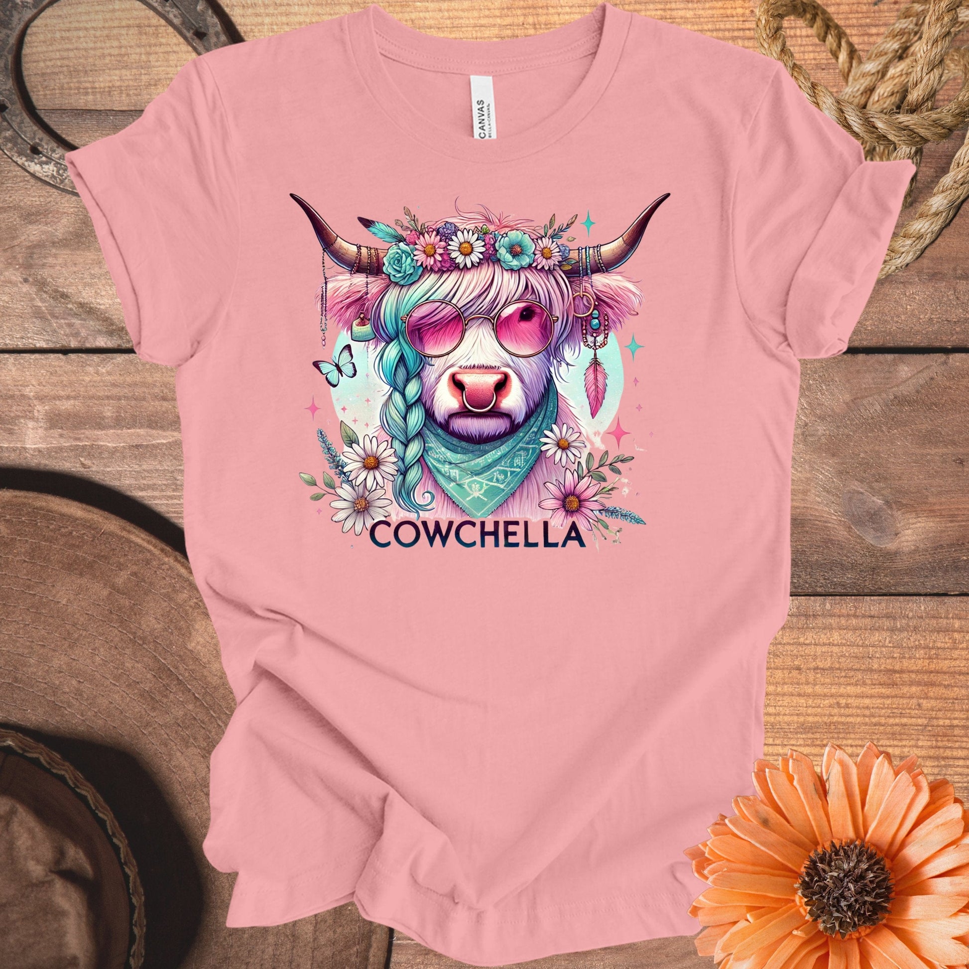 Cowchella Fun Summer Festival Graphic Tee product type