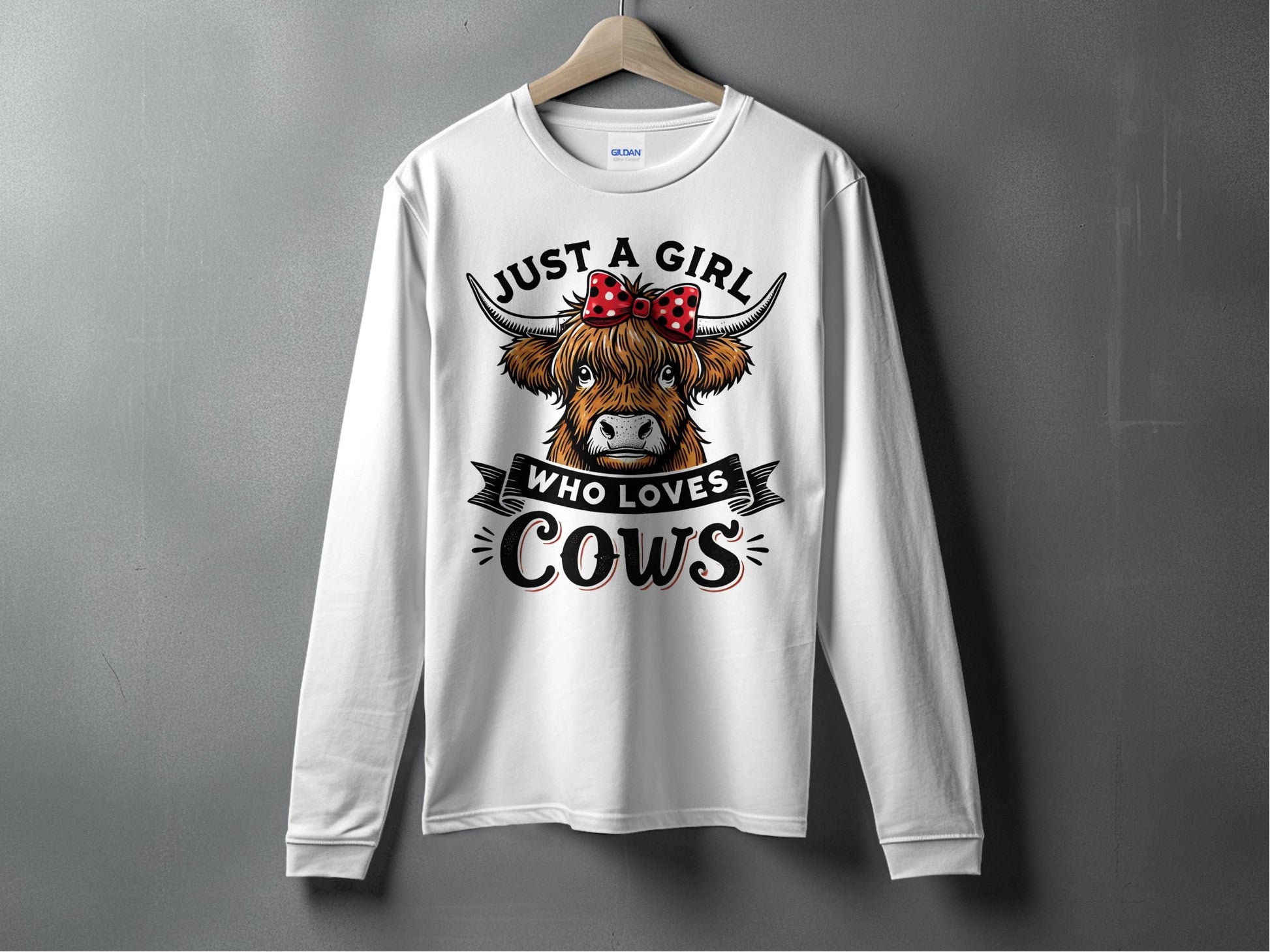 Just A Girl Who Loves Cows Long Sleeve Shirt product
