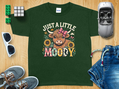 Just a Little Moody Cute Cow Graphic Shirt product type