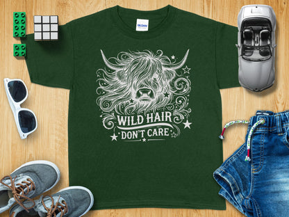 Wild Hair Don't Care Scottish Highland Cow Shirt product type