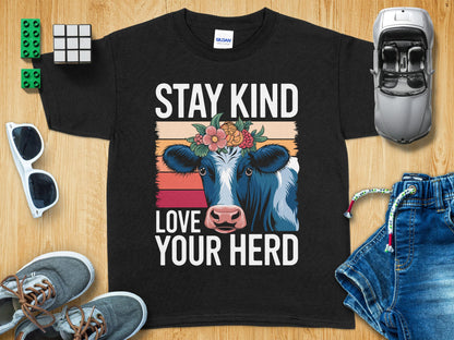 Stay Kind Love Your Herd Graphic Tee Shirt product