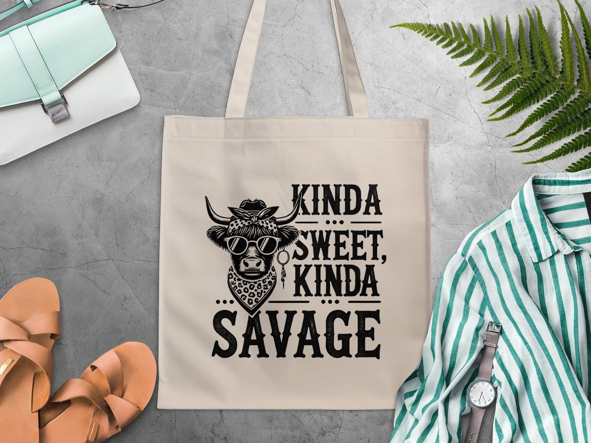 Kinda Sweet Kinda Savage Unique Tote Bag product type