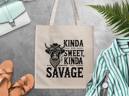 Kinda Sweet Kinda Savage Unique Tote Bag product type