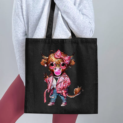 Stylish Trendy Artistic Bull Design Tote Bag product type