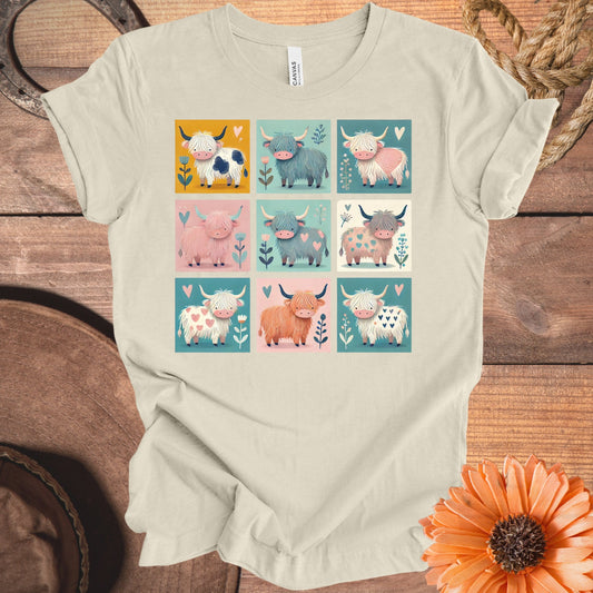 Cute Colorful Cow Prints Graphic Tee Shirt product