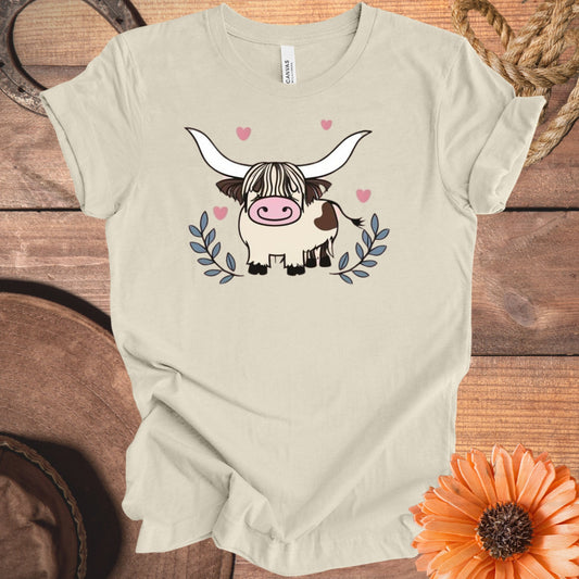 Cute Cartoon Highland Cow Graphic Women's T-Shirt product type